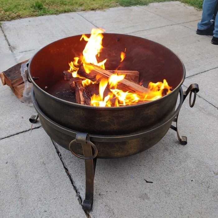Flanigan 23'' H Steel Outdoor Fire Pit