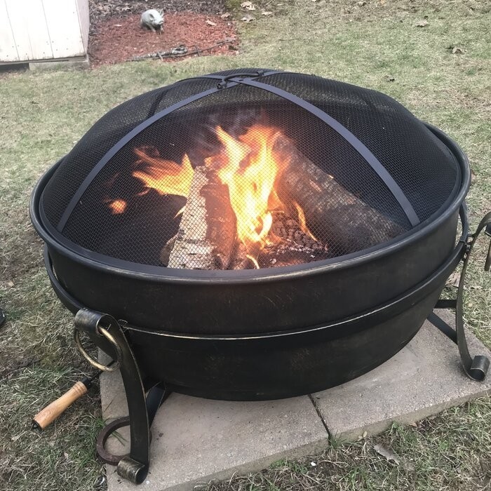 Flanigan 23'' H Steel Outdoor Fire Pit