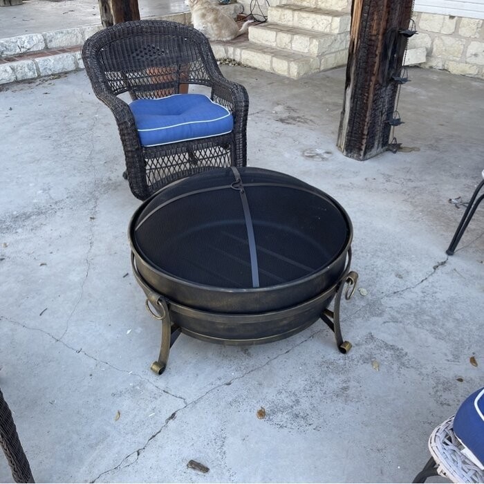 Flanigan 23'' H Steel Outdoor Fire Pit