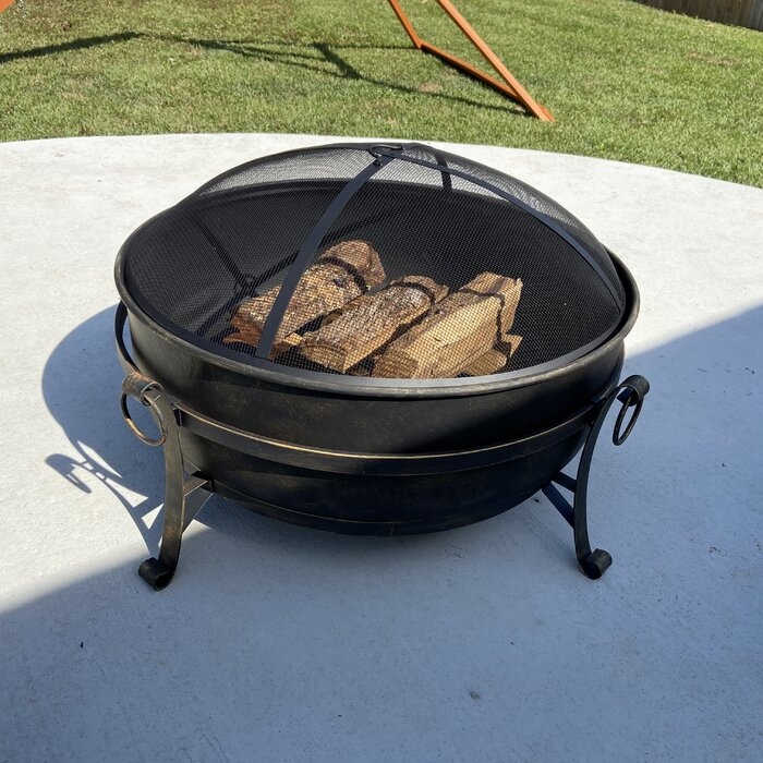 Flanigan 23'' H Steel Outdoor Fire Pit