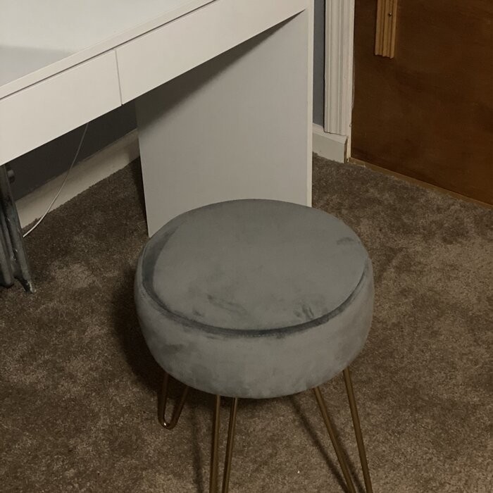 Foerster 17.7'' Tall Iron Vanity Stool