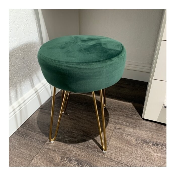 Foerster 17.7'' Tall Iron Vanity Stool