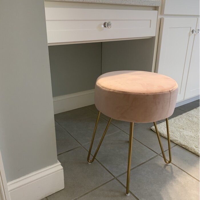 Foerster 17.7'' Tall Iron Vanity Stool