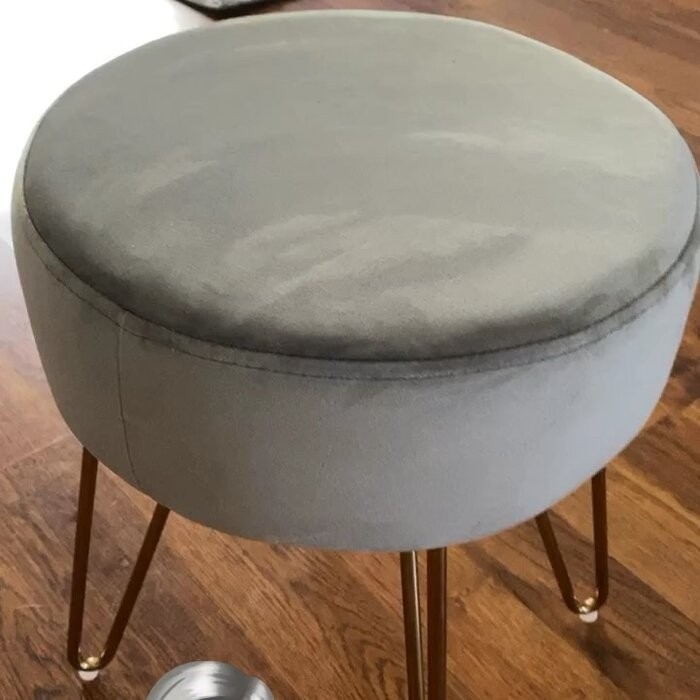Foerster 17.7'' Tall Iron Vanity Stool