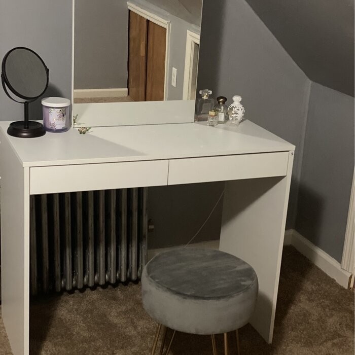 Foerster 17.7'' Tall Iron Vanity Stool