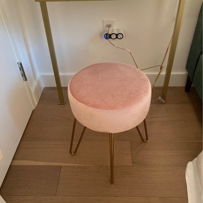 Foerster 17.7'' Tall Iron Vanity Stool
