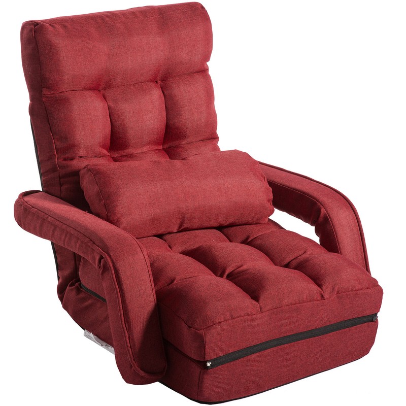 Folding Lazy Floor Game Sofa Chair-Blue
