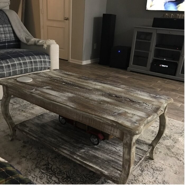 Francoise Solid Wood Coffee Table with Storage