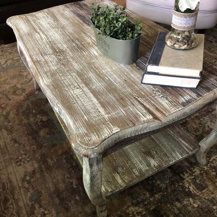 Francoise Solid Wood Coffee Table with Storage
