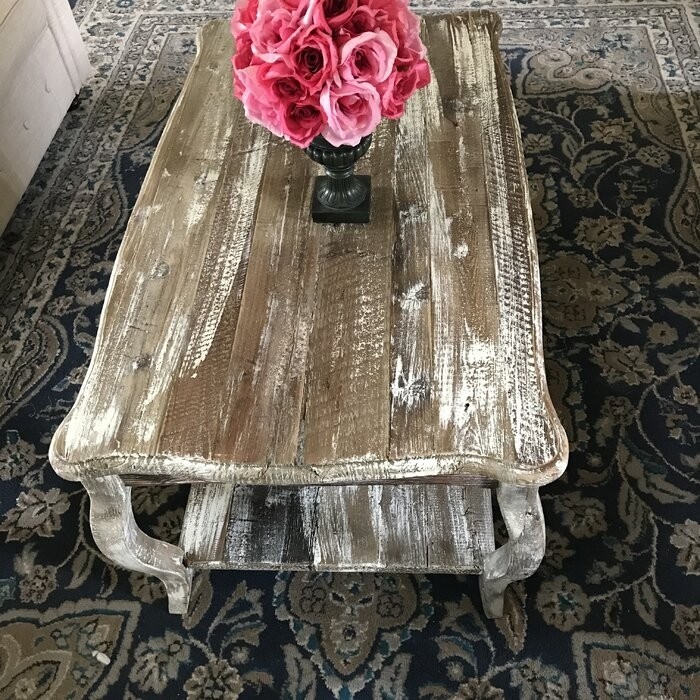 Francoise Solid Wood Coffee Table with Storage