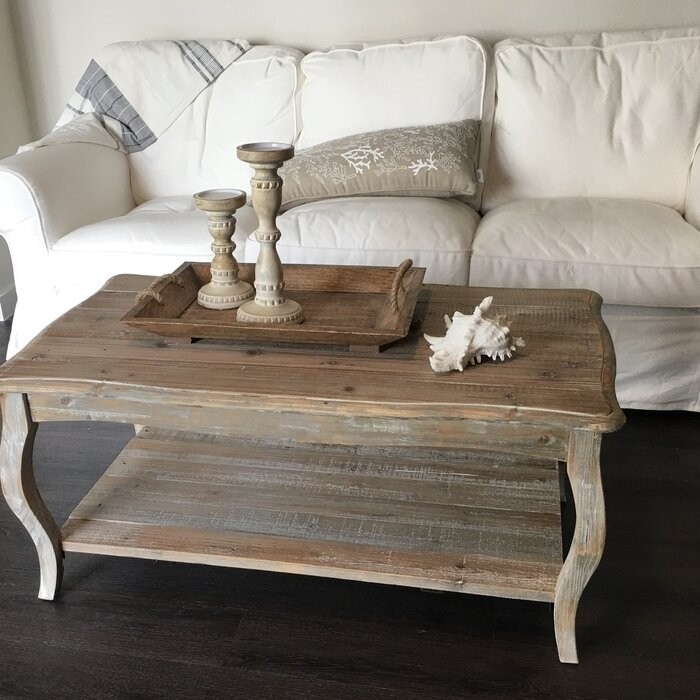 Francoise Solid Wood Coffee Table with Storage