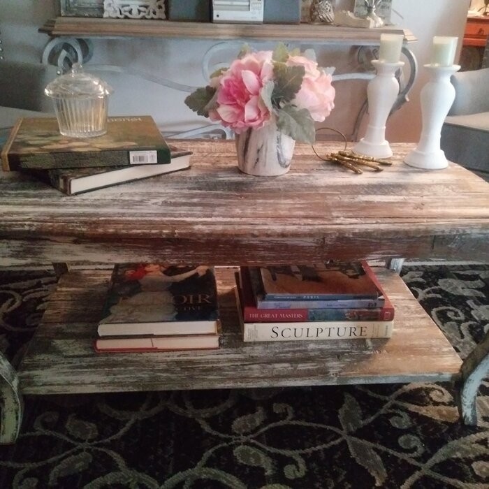 Francoise Solid Wood Coffee Table with Storage