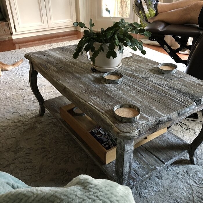 Francoise Solid Wood Coffee Table with Storage