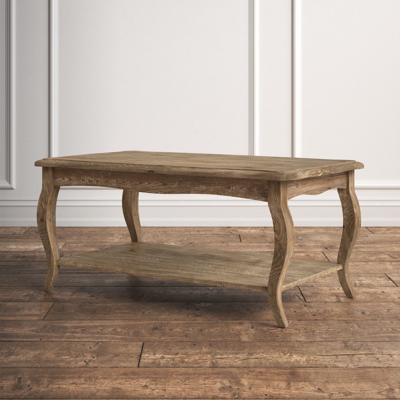 Francoise Solid Wood Coffee Table with Storage