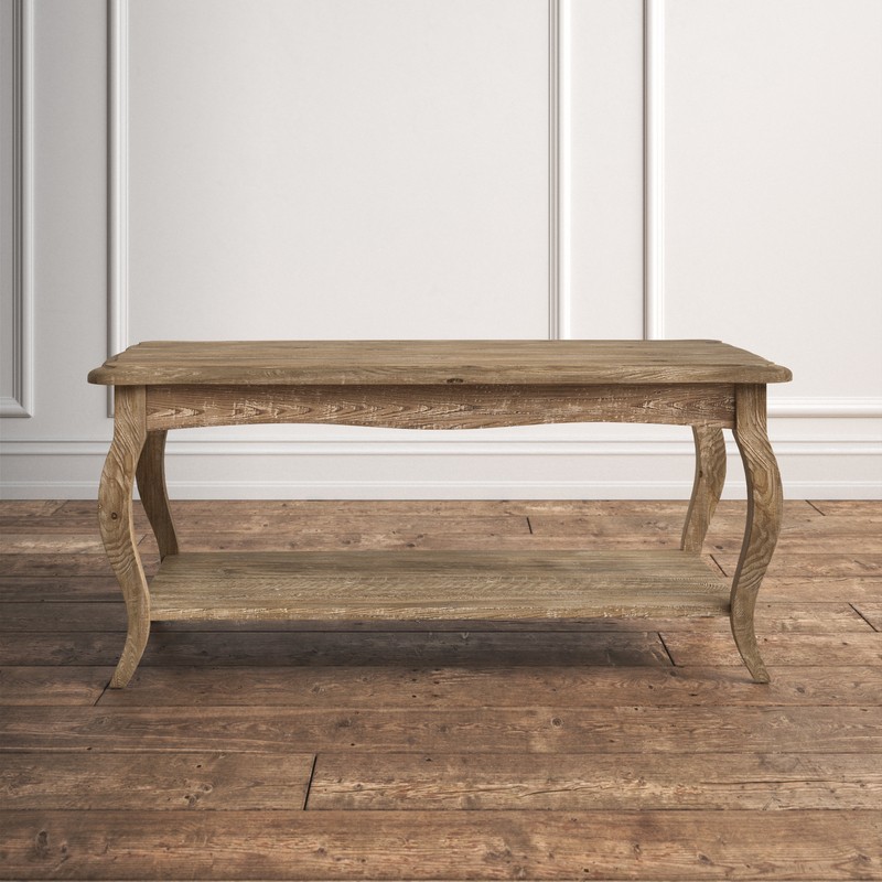 Francoise Solid Wood Coffee Table with Storage