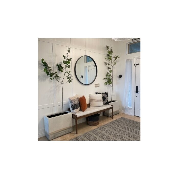 Franke Faux Leather Wood Bench