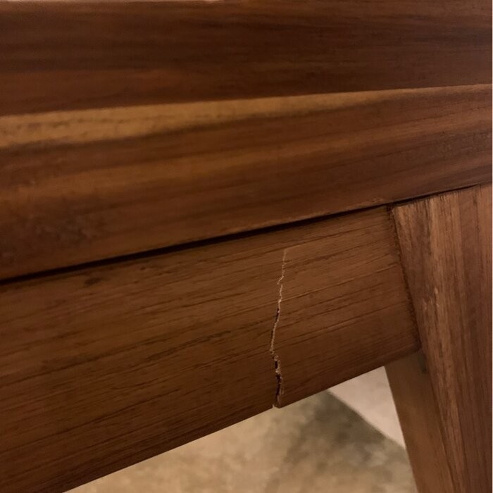 Franke Faux Leather Wood Bench