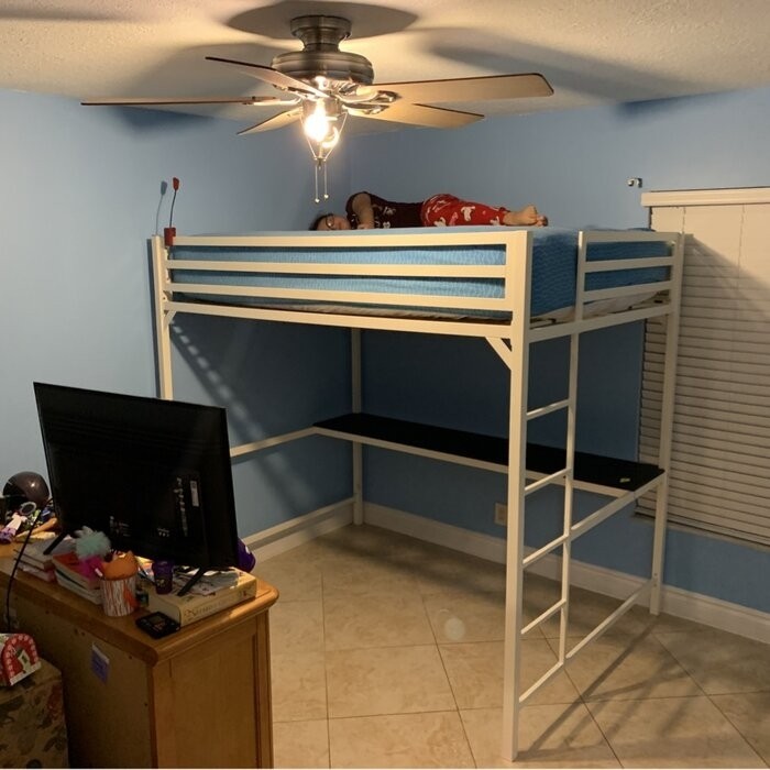 Furse Metal Loft Bed with Built-in-Desk by Isabelle & Max™