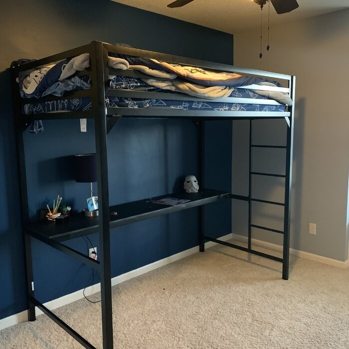 Furse Metal Loft Bed with Built-in-Desk by Isabelle & Max™