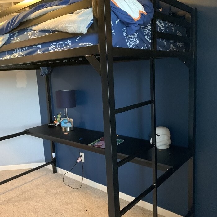 Furse Metal Loft Bed with Built-in-Desk by Isabelle & Max™