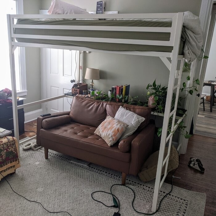 Furse Metal Loft Bed with Built-in-Desk by Isabelle & Max™
