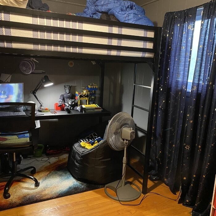 Furse Metal Loft Bed with Built-in-Desk by Isabelle & Max™