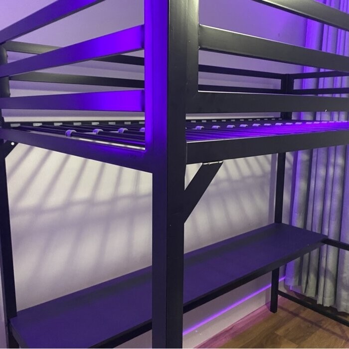 Furse Metal Loft Bed with Built-in-Desk by Isabelle & Max™