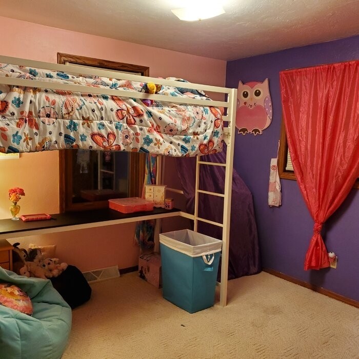 Furse Metal Loft Bed with Built-in-Desk by Isabelle & Max™