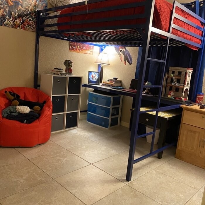 Furse Metal Loft Bed with Built-in-Desk by Isabelle & Max™