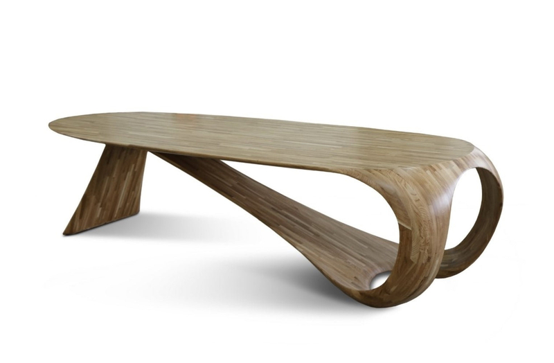 Ganza 94.4'' Solid Oak Dining Table