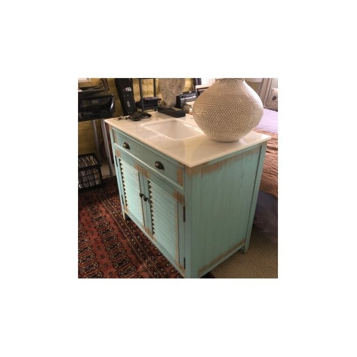 Gertrud 36" W x 21.75" D x 34" H Single Bathroom Vanity Set
