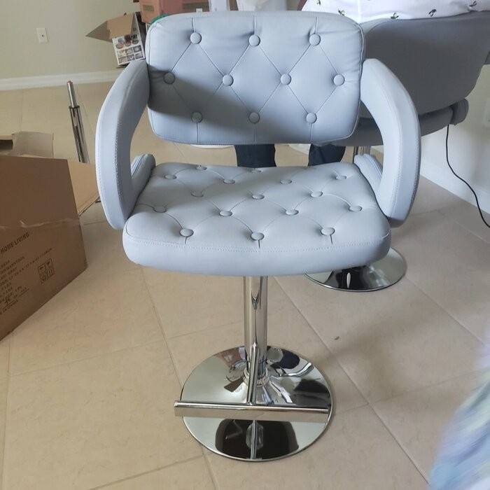 Glamis Swivel Adjustable Height Bar Stool