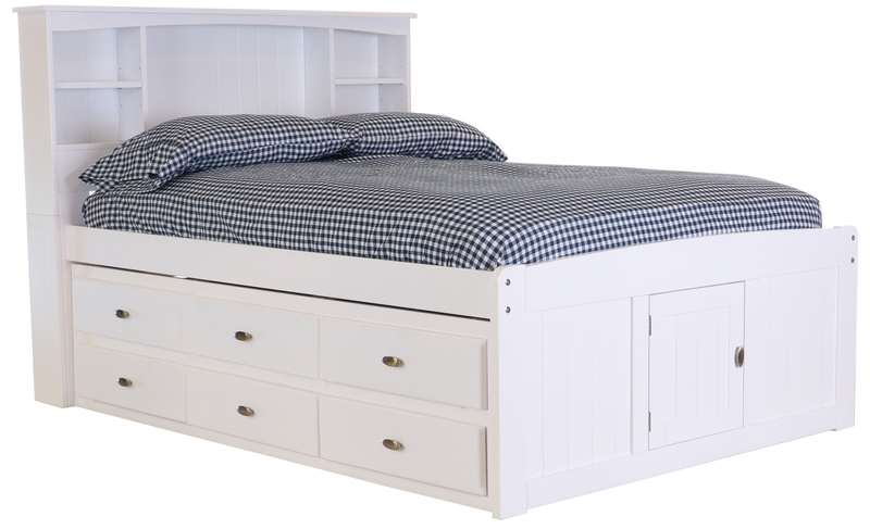 Gilbertson bed with bookcase and 6 drawers sales