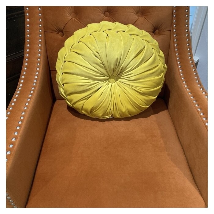 Glison 26.7'' Wide Tufted Velvet Barrel Chair