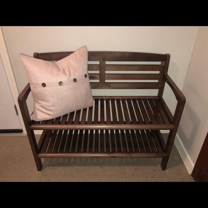 Hales Wood Shelves Storage Bench