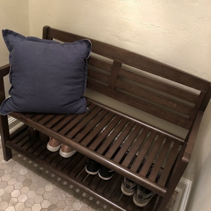 Hales Wood Shelves Storage Bench