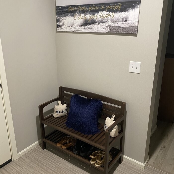 Hales Wood Shelves Storage Bench