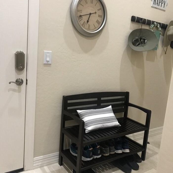 Hales Wood Shelves Storage Bench