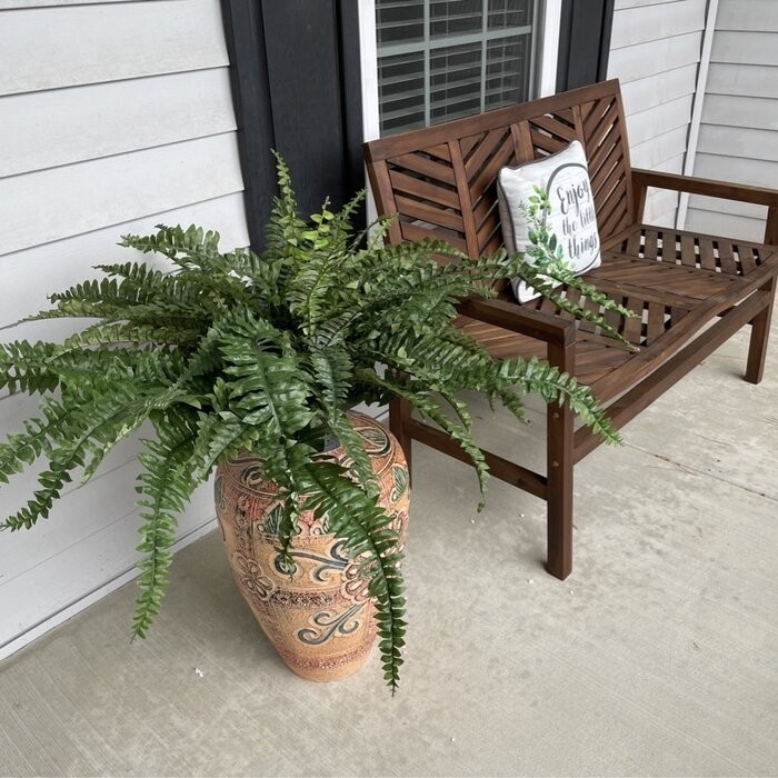 Harbison Chevron Wooden Garden Bench
