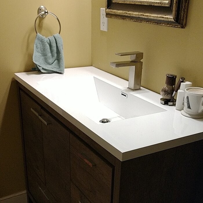 Harger Free Standing Modern 42" Rectangular Single Bathroom Vanity Set
