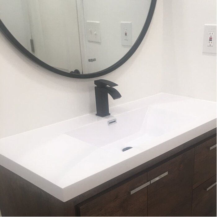 Harger Free Standing Modern 42" Rectangular Single Bathroom Vanity Set