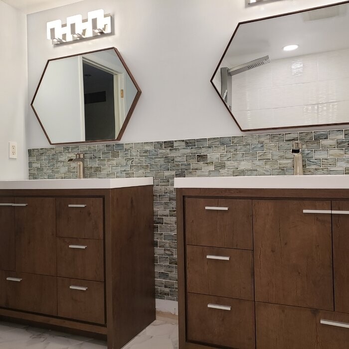 Harger Free Standing Modern 42" Rectangular Single Bathroom Vanity Set