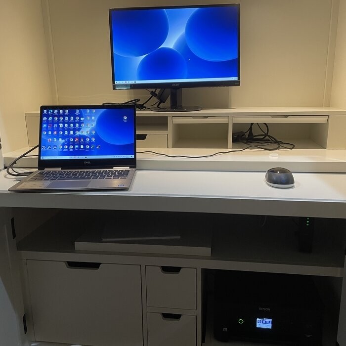 Harjot Solid Wood Armoire Desk