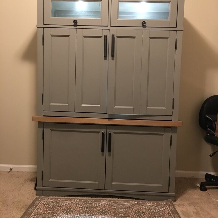 Harjot Solid Wood Armoire Desk