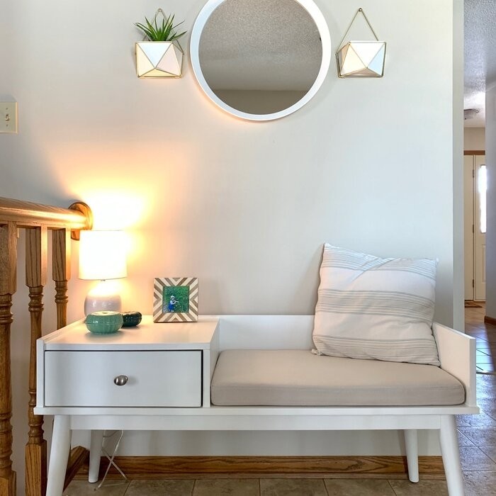 Hartnett Wood Drawers Storage Bench