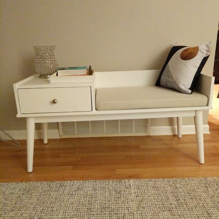 Hartnett Wood Drawers Storage Bench