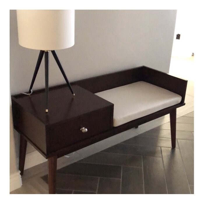 Hartnett Wood Drawers Storage Bench