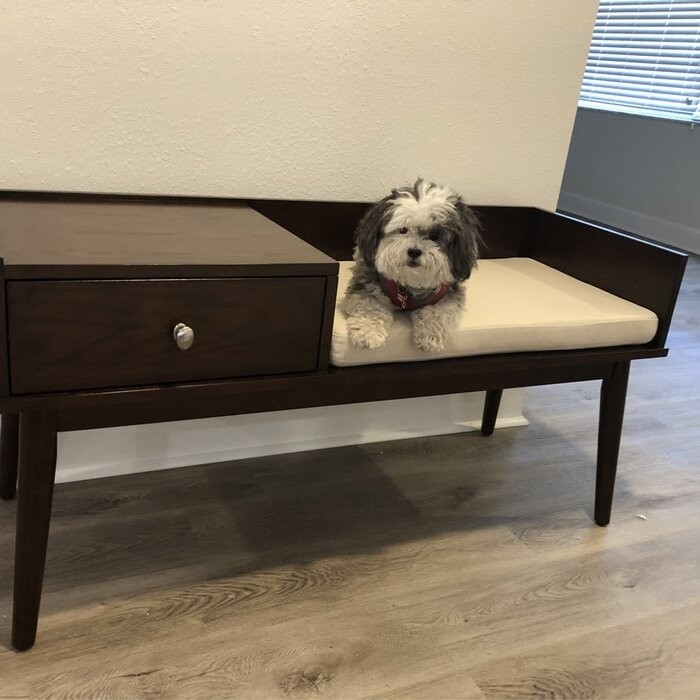 Hartnett Wood Drawers Storage Bench