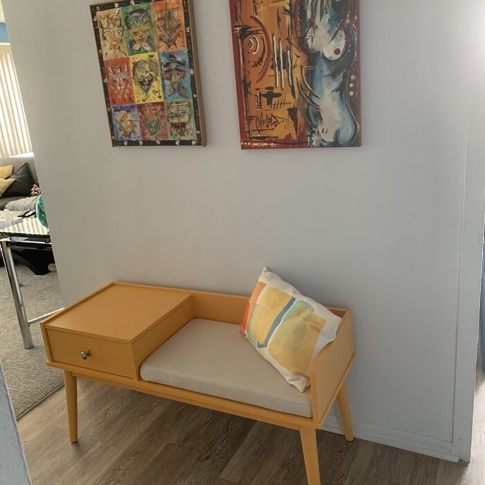 Hartnett Wood Drawers Storage Bench