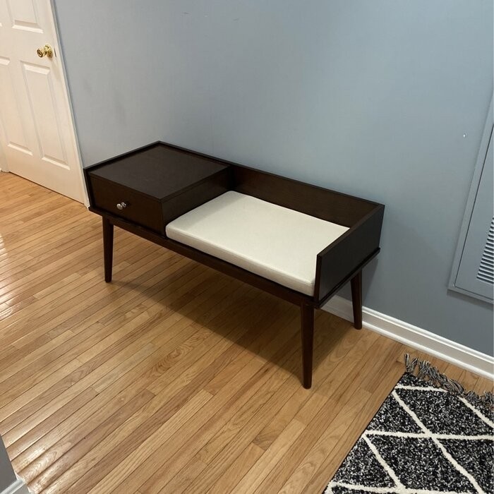 Hartnett Wood Drawers Storage Bench